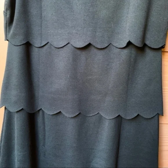NWT Philosophy Scalloped Layered Black Shift Dress LBD Classic Capsule Luxury - Picture 5 of 15